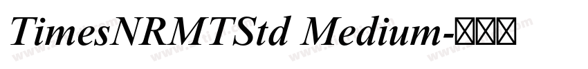 TimesNRMTStd Medium字体转换